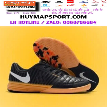 Giày Đá Banh Futsal Nike Lunar Gato Đen Vàng IC