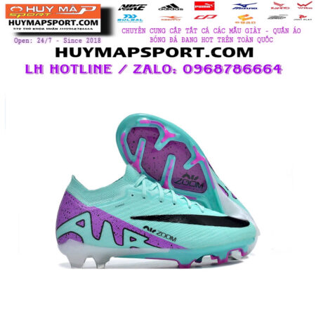 Giày Bóng Đá Cỏ Tự Nhiên – Nike Mercurial Vapor 15 Elite Xanh FG