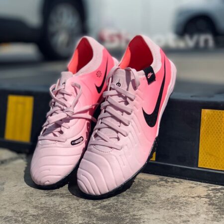 Giày Bóng Đá Nike Tiempo 10 Pro ( Cổ Chun ) Trắng Hồng TF