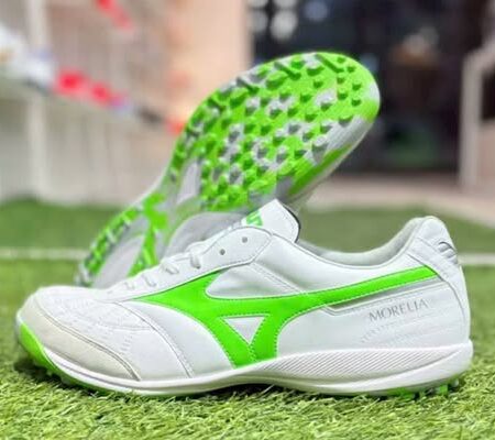 Mizuno Morelia M8 Đế Đệm Trắng Vạch Xanh Lá TF